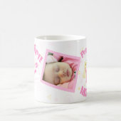 新しいお母さんの女の赤ちゃんのカスタムな写真のマグ コーヒーマグカップ (中央)