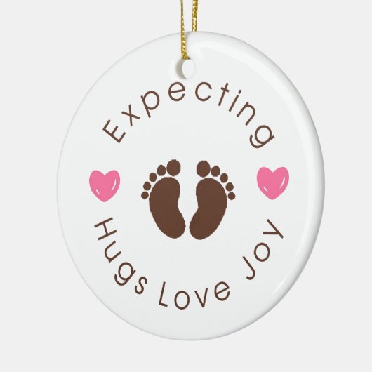 新しいお母さんの引用文の期待 セラミックオーナメント (左)