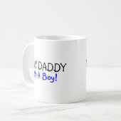 新しいお父さん男の子の青 コーヒーマグカップ (正面左)