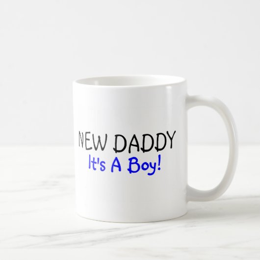新しいお父さん男の子の青 コーヒーマグカップ (右)