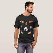 新しいかわいい寿司コレクション Tシャツ (正面フル)