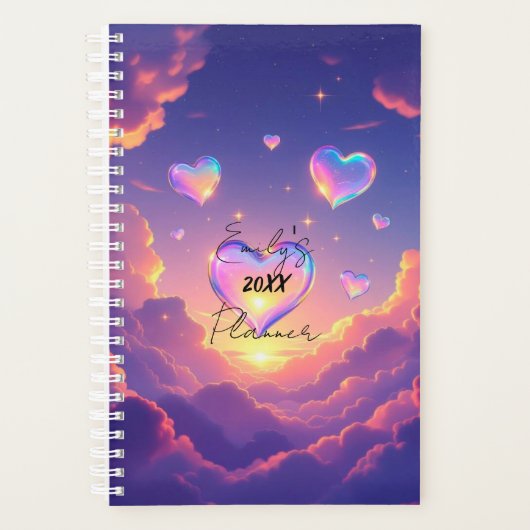 新しいかわいい紫雲 プランナー手帳 (正面)