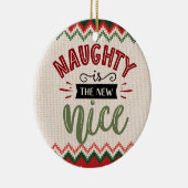 新しいけないニース – クリスマスおもしろいの休日 セラミックオーナメント (右)