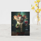 新しいけない/かわいいホリデーマウス！ カード (黄色い花)