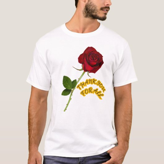 新しいことに感謝最高のする Tシャツ (正面)