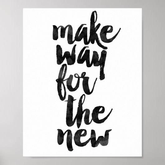 新しいことに道を譲る ポスター (正面)