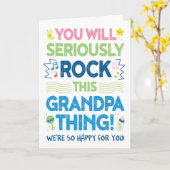 新しいじいちゃんおめでとうこれ揺れるぞ！ カード (黄色い花)