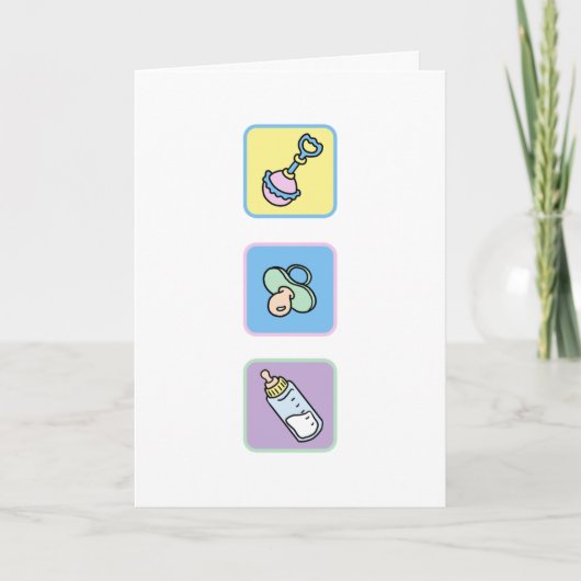 新しいですか予期している親のためのベビーのお祝い カード (正面)