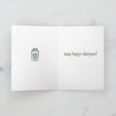 新しいですか予期している親のためのベビーのお祝い カード (内部)