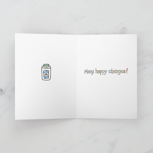 新しいですか予期している親のためのベビーのお祝い カード (内部)