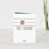 新しいのケシ(両方からのノートはありがとう) サンキューカード (裏面)