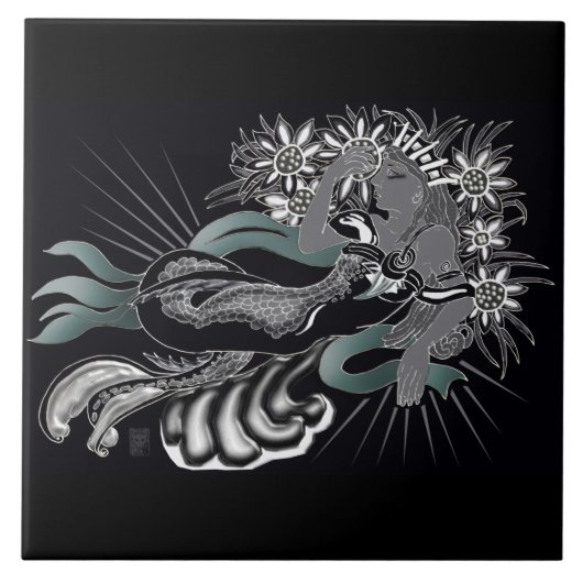 新しいの人魚 タイル (正面)