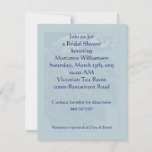 新しいの孔雀のブライダルシャワーの招待状 招待状 (裏面)