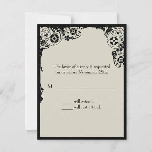 新しいの応答カード 出欠カード (正面)