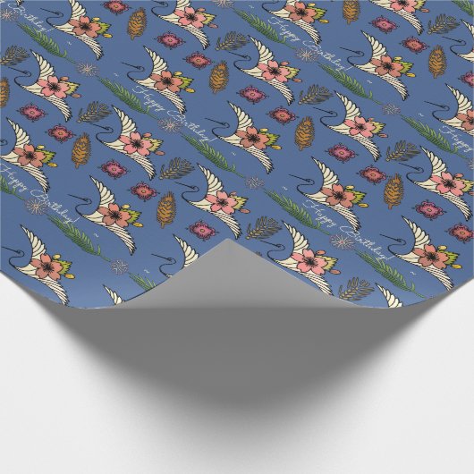 新しいの白鳥-大事な行事を示して下さい-個人化して下さい ラッピングペーパー (角)