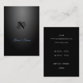 新しいの黒くエレガントなスタイル 名刺 (正面/裏面)