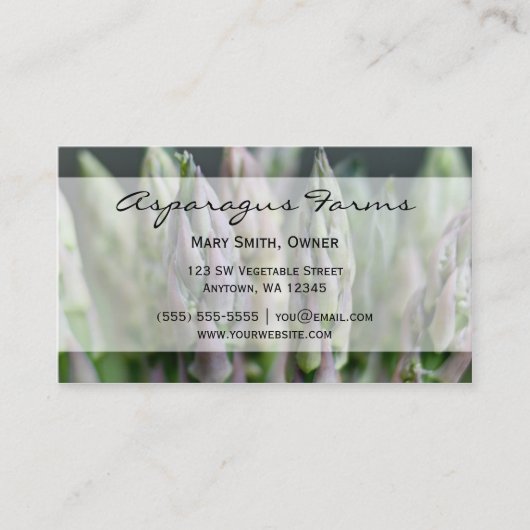 新しいアスパラガス 名刺 (正面)