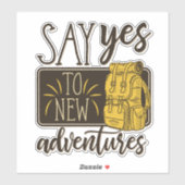 新しいアドベンチャバックパックYesに自然を愛する シール (シート)