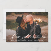 新しいアドベンチャフォト婚約の発表 招待状 (正面)
