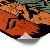 新しいアドベンチャーハイキング愛好家のギフトレトロな山 ポスター (角)