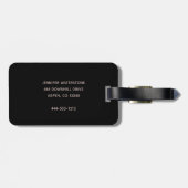 新しいアドベンチャー待ちバラ金ゴールドグリッタースクリプト ラゲッジタグ (裏面横)