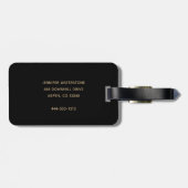 新しいアドベンチャー待ち金ゴールドグリッタースクリプト ラゲッジタグ (裏面横)