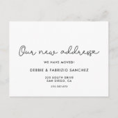 新しいアドレスかわいい動きのお知らせ ポストカード (正面)