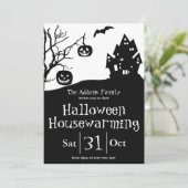 新しいアドレスとハロウィーンの引っ越し祝いパーティーパーティー 案内状 (スタンド正面)