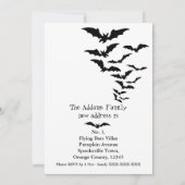 新しいアドレスとハロウィーンの引っ越し祝いパーティーパーティー 案内状 (裏面)