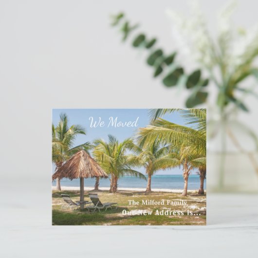 新しいアドレスのお知らせをパーソナライズして移動 ポストカード (スタンド正面)