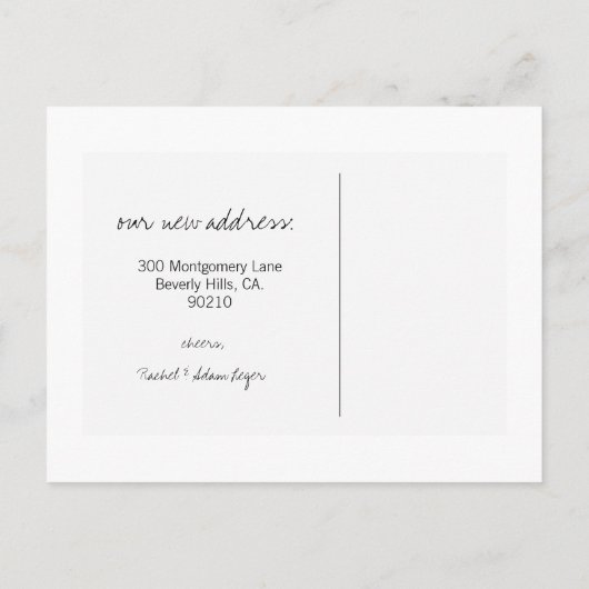 新しいアドレスのお知らせ 案内ポストカード (裏面)