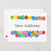 新しいアドレスのお知らせ、水の色のボーブル ポストカード (正面/裏面)