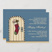 新しいアドレスのクリスマス – 引っ越しのお知らせ シーズンカード (正面/裏面)