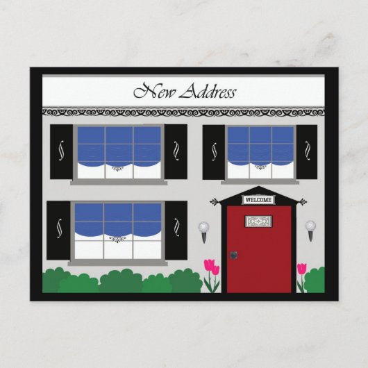 新しいアドレスのポストカード 案内ポストカード (正面)