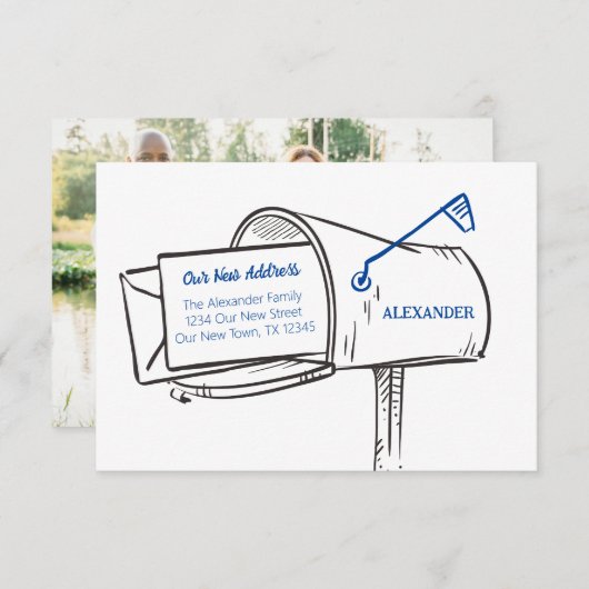 新しいアドレスのメールボックスの移動 (正面/裏面)