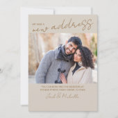 新しいアドレスの写真とスカジュアルクリプト移動 案内状 (正面)