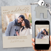 新しいアドレスの写真とスカジュアルクリプト移動 案内状