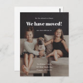 新しいアドレスの写真の発表を移動 ポストカード (正面/裏面)