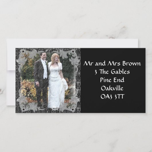 新しいアドレスの写真カード 案内状 (正面)