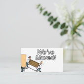 新しいアドレスの引っ越しましたカスタムオフィス 名刺 (スタンド正面)