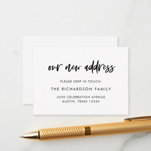 新しいアドレスの挿入 |スクカジュアルリプト エンクロージャーカード (正面/裏面インサイチュ)