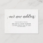 新しいアドレスの挿入 |モダンエレガントタイポグラフィ エンクロージャーカード (正面)