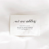 新しいアドレスの挿入 |モダンエレガントタイポグラフィ エンクロージャーカード