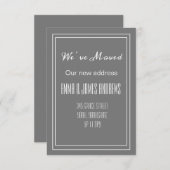 新しいアドレスの発表を移動した ノートカード (正面/裏面)