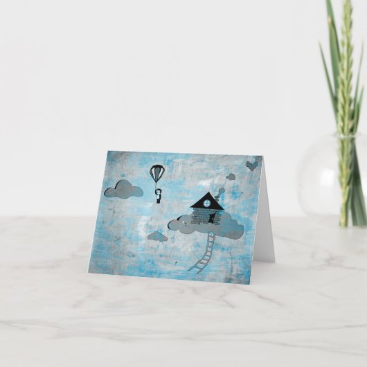 新しいアドレスの発表：雲の中のサル 案内状 (正面)