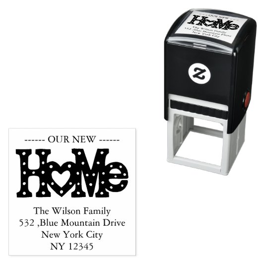 新しいアドレスの移動に関する発表差出人住所 セルフインキングスタンプ (インサイチュ)