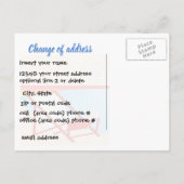 新しいアドレスの移動ビーチ 案内ポストカード (裏面)