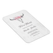 新しいアドレスの移動素朴cowスカルBohoフローラ マグネット (右側)