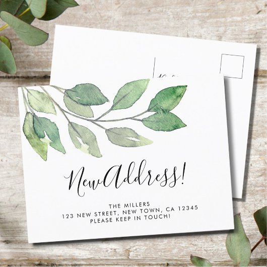 新しいアドレスの移動 案内ポストカード