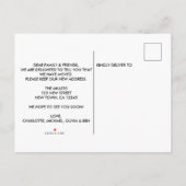 新しいアドレスの移動 案内ポストカード (裏面)